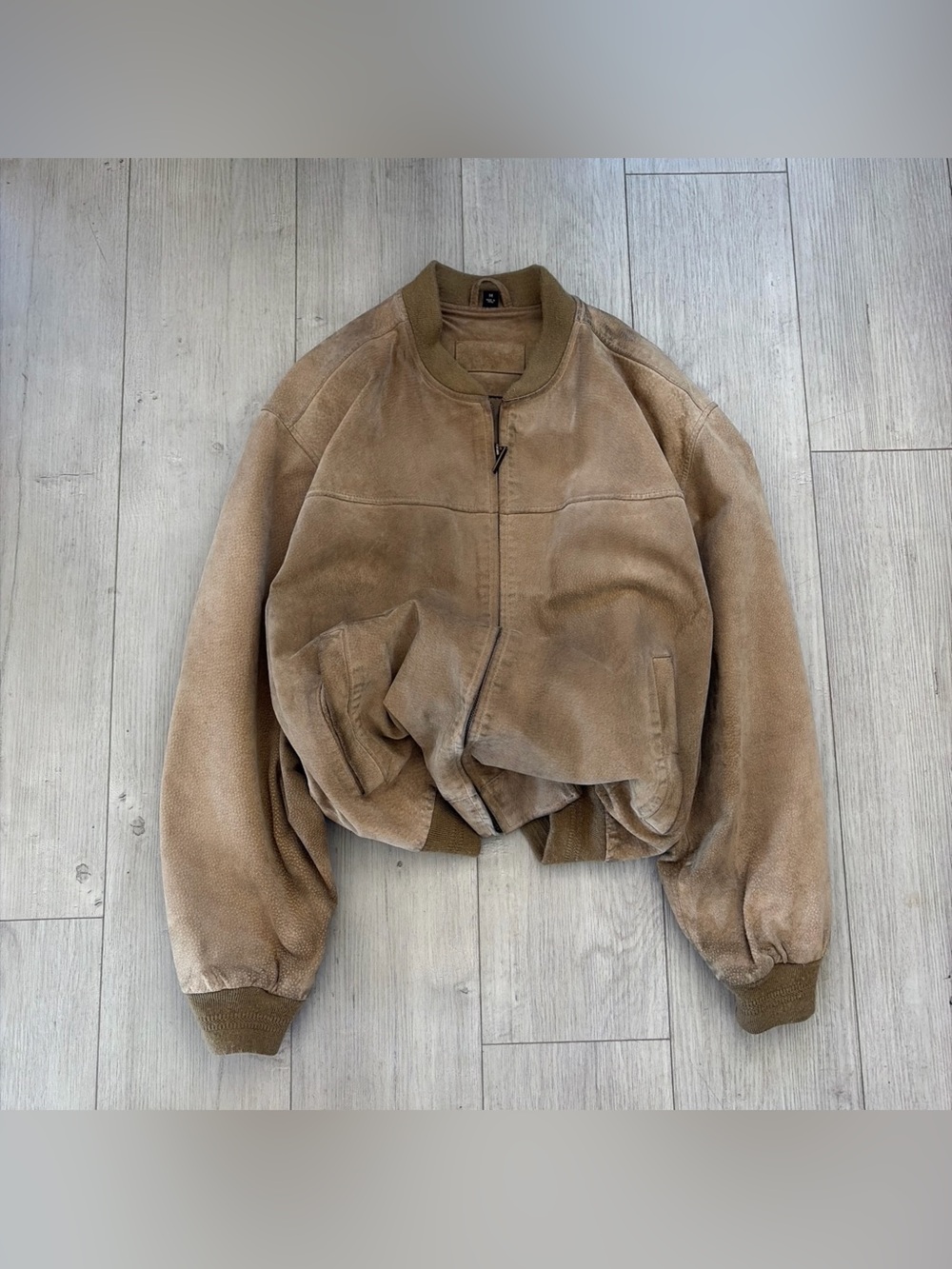 John Ashford Men's Suede Bomber Jacket - Brown